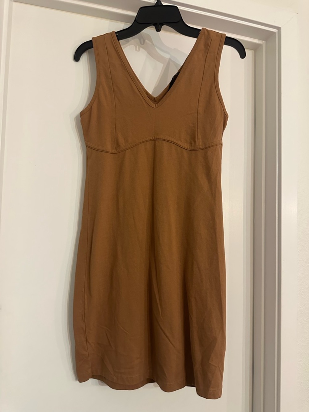 Vero Moda Sleeveless V-Neck Dress in Caramel Brown